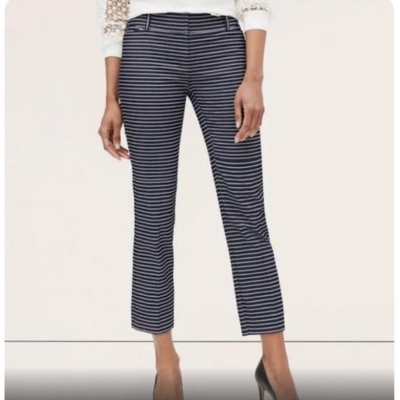Loft Marissa Riviera Chambray Striped Pants - Picture 3 of 7